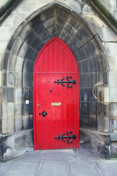 Porta da igreja de madeira velha — Fotografia de Stock