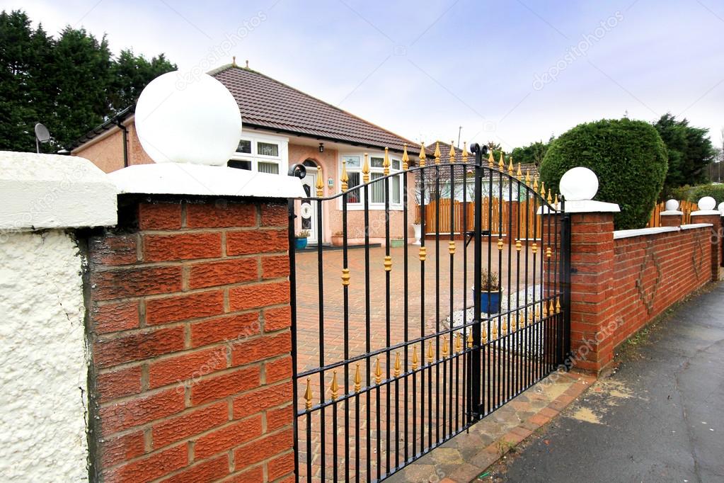 Elegant fence outside British house