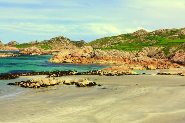 Iona Inner Hebrides Mull Ross İskoçya'nın Batı Kıyısı üzerinde kapalı küçük bir ada olduğunu.