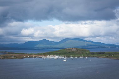 Oban, İskoçya'nın Argyll and Bute'deki / Konsey alanı içinde bir tatil beldesi Panoraması.