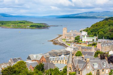Oban, İskoçya'nın Argyll and Bute'deki / Konsey alanı içinde bir tatil beldesi Panoraması.