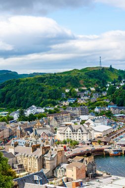 Panorama of Oban, a resort town within the Argyll and Bute council area of Scotland. clipart