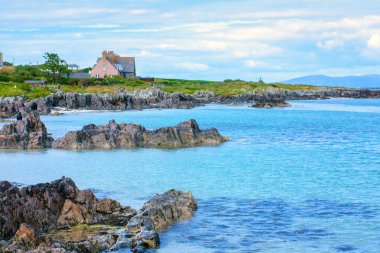 Iona Inner Hebrides Mull Ross İskoçya'nın Batı Kıyısı üzerinde kapalı küçük bir ada olduğunu.