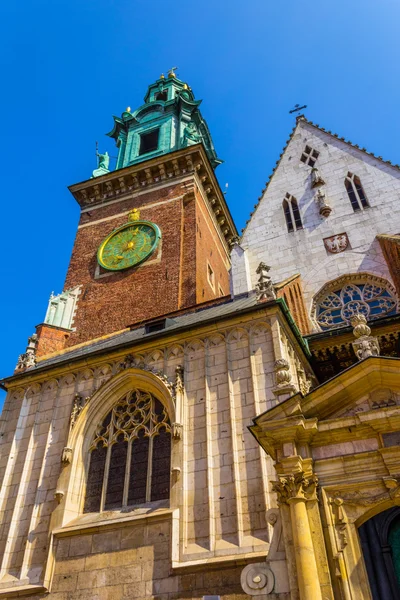 Kral Sigismund'ın Katedrali ve Şapel, Kraliyet Şatosu Wawel Hill, Krakow, Polonya — Stok fotoğraf