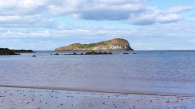 Sunny beach North Berwick, İskoçya, Birleşik Krallık. HD