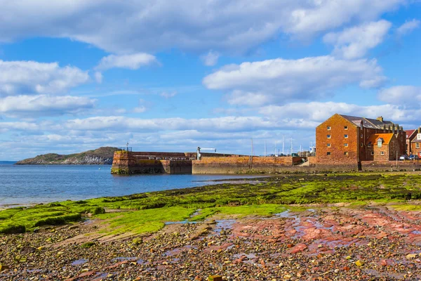 Beach at North Berwick with the view on the harbour, Scotland — Stock Photo, Image
