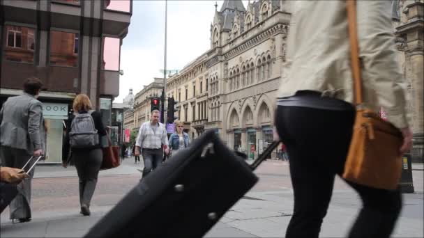 Glasgow, İskoçya, Hd 14 Haziran, 2015, sokaklarında — Stok video