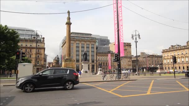 14. juni 2015, gater i Glasgow, Skottland, HD-opptak – stockvideo