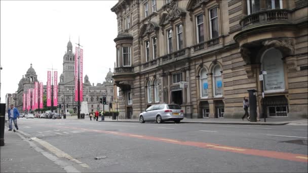 Glasgow, İskoçya, Hd 14 Haziran, 2015, sokaklarında — Stok video