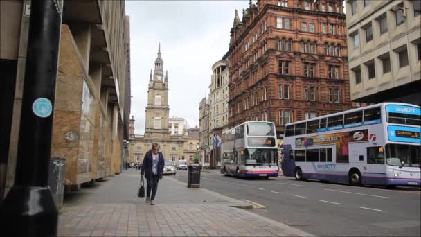 14 Junho de, 2015, ruas de Glasgow, Escócia, HD — Vídeo de Stock