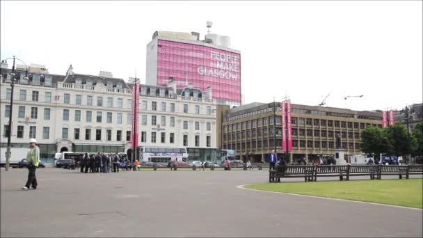 14 June, 2015,  George Square in Glasgow, Scotland — Stock Video