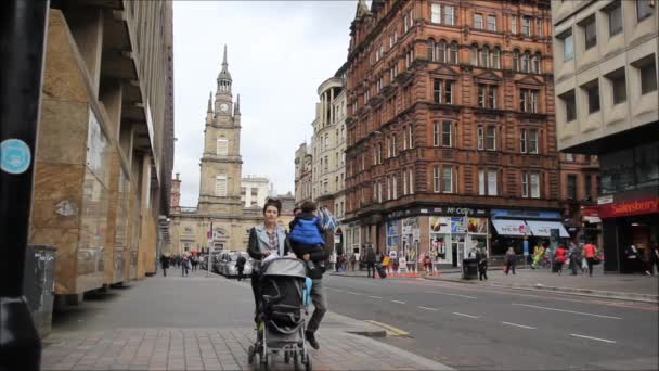 14. juni 2015, gatene i Glasgow, Skottland, HD – stockvideo
