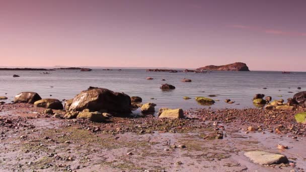 Praia em North Berwick na Escócia — Vídeo de Stock