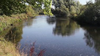 Güzel park ve Sonbahar zaman, Birleşik Krallık, görüntüleri Nehri