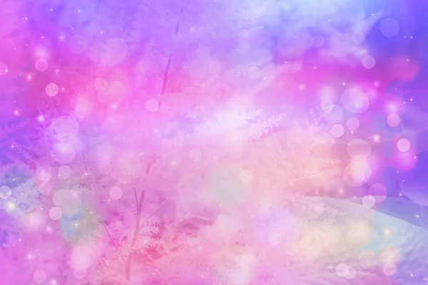 Dreamy beautiful floral background with bokeh lights — Stock Photo, Image