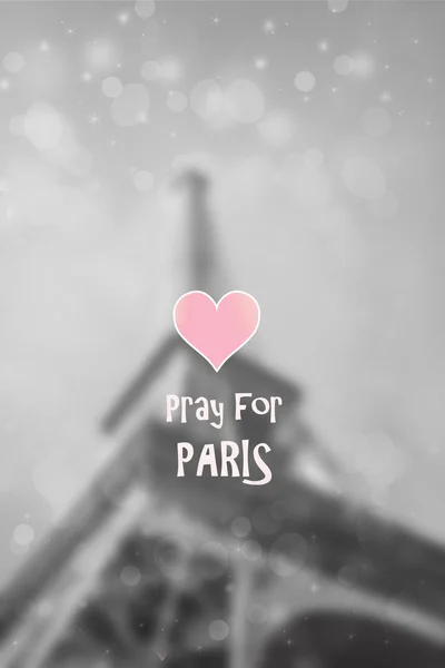 Eiffelturm, paris, frankreich, europa mit verschwommenem hintergrund und grafik — Stockfoto