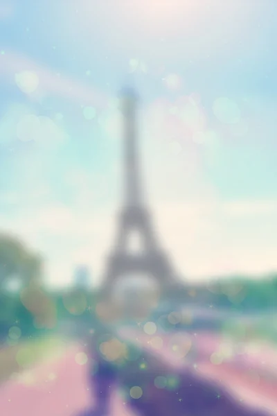 Eiffel toren, Parijs, Frankrijk, Europa met onscherpe achtergrond — Stockfoto