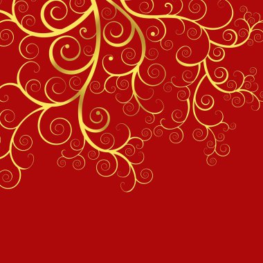 Altın swirls ile Noel arka plan