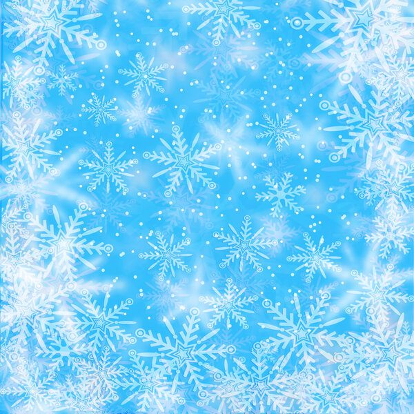 Christmas background with snowflakes.