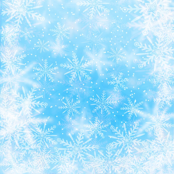 рождественский фон со снежинками.