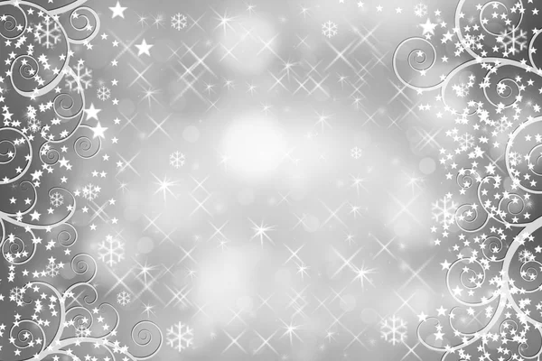 Kerstachtergrond met sneeuwvlokken. — Stockfoto