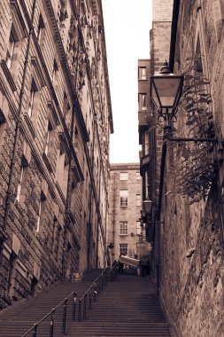 eski sokaklar Edinburgh, İskoçya 