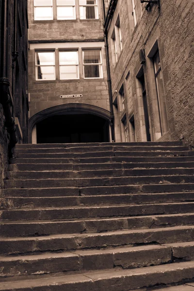 Vecchie strade di Edimburgo, Scozia — Foto Stock