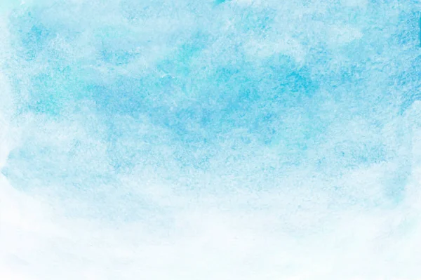 Aquarel Illustratie Kunst Abstracte Blauwe Kleur Textuur Achtergrond Wolken Hemel — Stockfoto