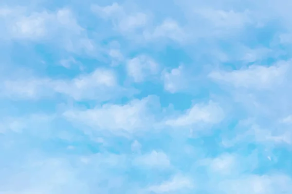 Blauer Himmel Und Weißer Wolkenvektor Natur Hintergrund Aquarell Wolken Himmel — Stockvektor