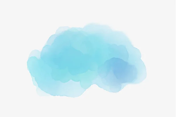 Kék Akvarell Fehér Vektor Elvont Háttér Kék Pasztell Fröccsenés Művészi — Stock Vector