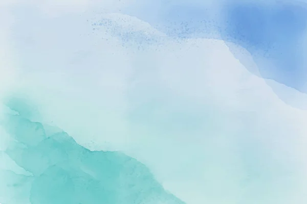 Aquarelle Bleue Sur Fond Abstrait Vectoriel Blanc Peinture Éclaboussures Couleur — Image vectorielle