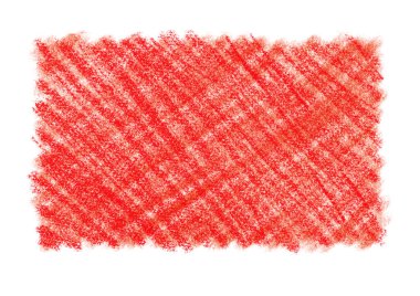 Pastel çerçeve kırmızı deseni çiziyor. Kırmızı pastel çizim, balmumu kalem çizimi, dağınık arkaplan. Kaba yapılı. Sanatsal çerçeve, duvar kağıdı ve illüstrasyon grafik dekoru