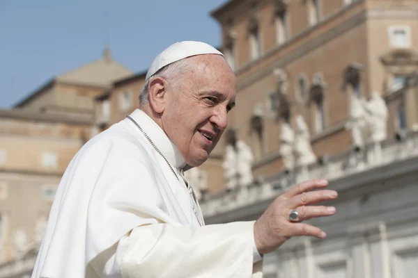 Paus Franciscus Rechtenvrije Stockfoto's