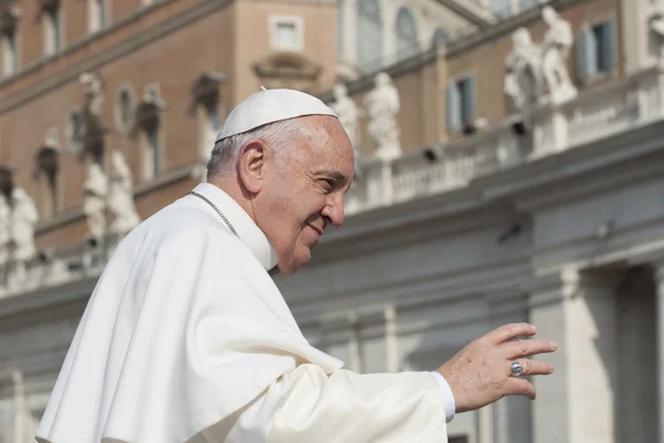 Paus Franciscus Rechtenvrije Stockfoto's