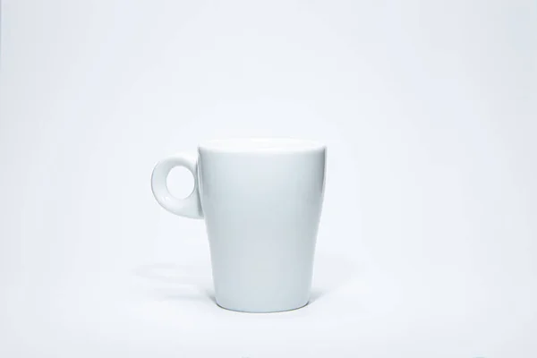 Tiszta Luxus Kávé Csésze Fehér Háttér — Stock Fotó