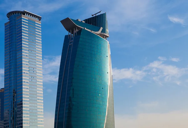 Luxury blue modern building skyscraper — Stock Photo, Image