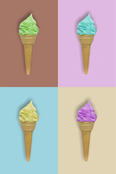 Helado sobre fondo colorido — Foto de Stock