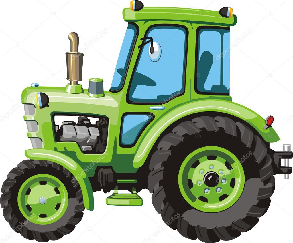 Dibujo animado del tractor imágenes de stock de arte vectorial |  Depositphotos