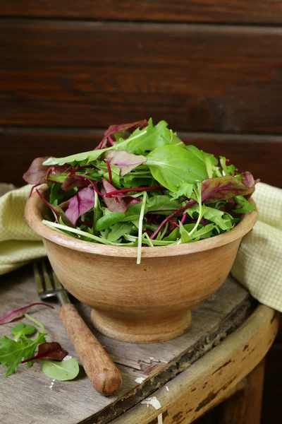 Mezcla de ensalada verde para una dieta saludable — Foto de Stock