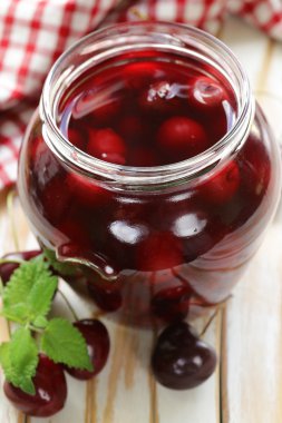 cam kavanoz konserve berry kiraz kompostosu