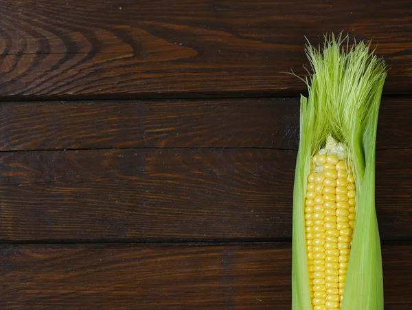 Cob fresh raw natural organic corn — Stock Photo, Image