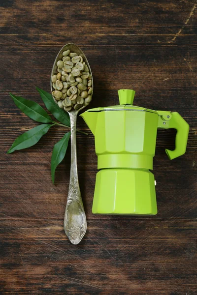 Natürliche Bio-Kaffeebohnen, gesunde Ernährung — Stockfoto