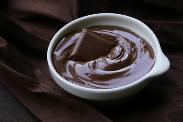 Chocolate spread ganache for breakfast and dessert — Stock Photo, Image