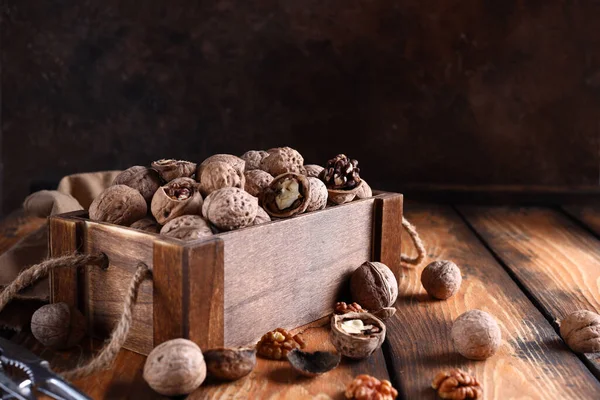 Natural Organic Walnut Table — Stock Photo, Image