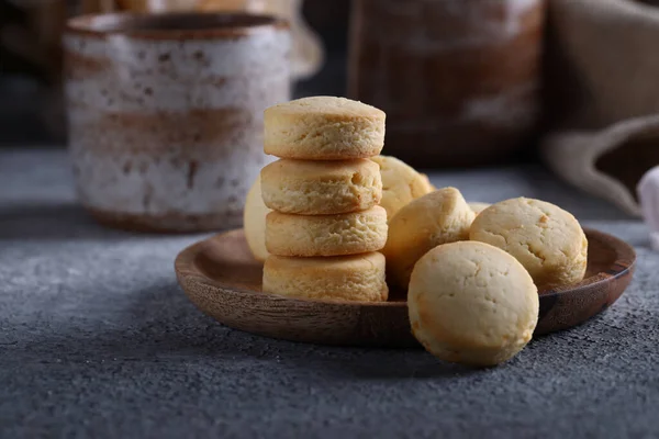 Biscotti Burro Biologici Naturali Dessert — Foto Stock