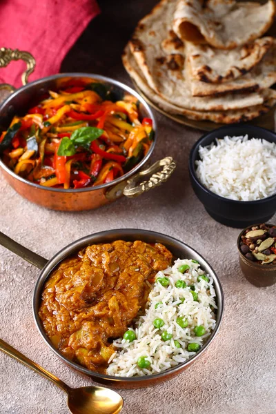 Traditionell Indisk Mat Kyckling Masala — Stockfoto