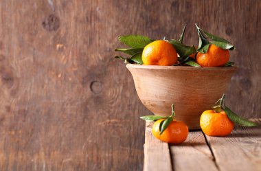 Taze meyve mandalinaları sağlıklı beslenmek için.