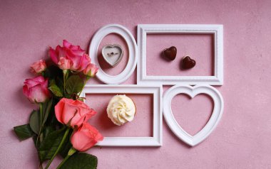 Sevgililer Günü dekorasyonu için şenlikli bir arkaplan