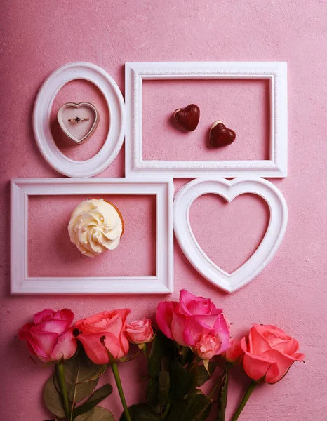 Festlicher Hintergrund Für Valentinstag Dekoration — Stockfoto