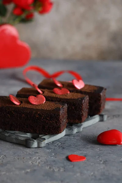 Chocolate Cake Valentine Day — Stock Photo, Image